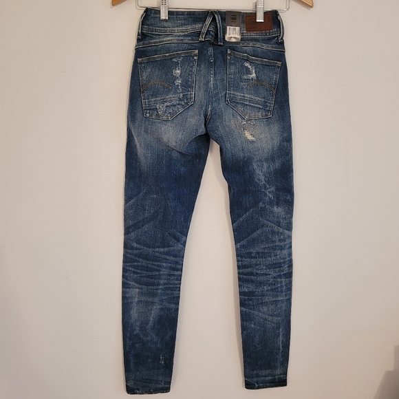 NWT G-Star Restored Denim Lynn mid skinny jeans size W24/L30 - Picture 5 of 16